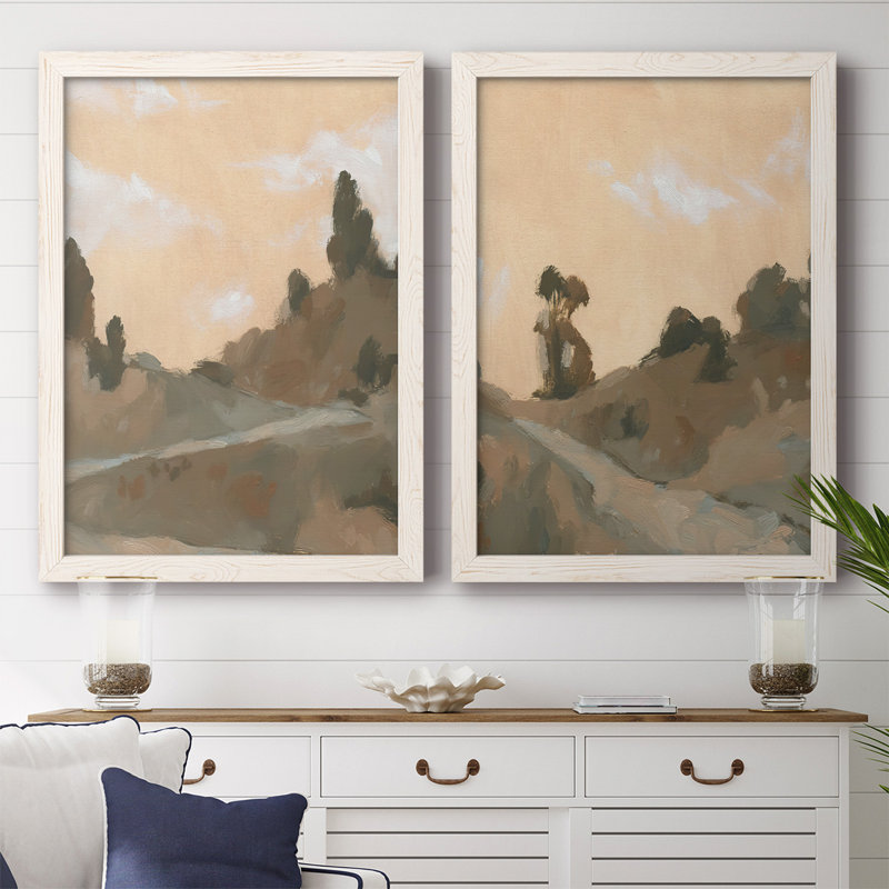 Toile encadrée Hillside, Blanc, H 27,5 po x l 75 po x P 1,5 po