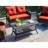 Outdoor Wicker Coffee Table, Patio Coffee Table With 2-Tier Storage Shelf With PP Board For Patio Conversation Set