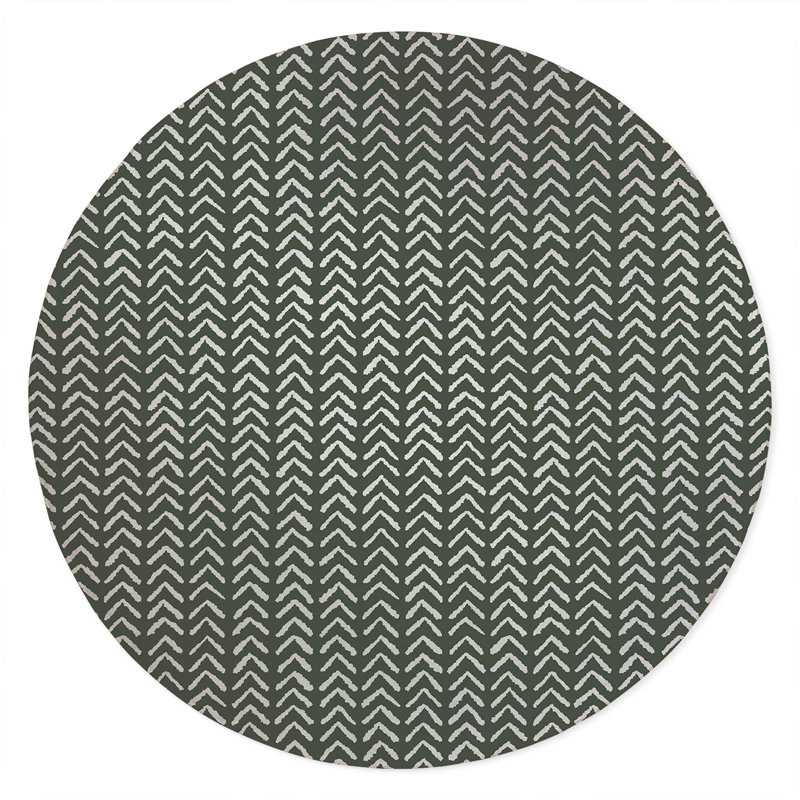 Tribe Way Non-Slip Outdoor Rug, Round 5'
