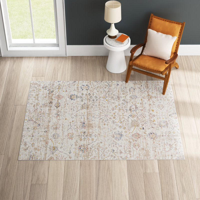 Essex Benfield Beige Machine Washable Area Rug, Rectangle 7'10" x 10'