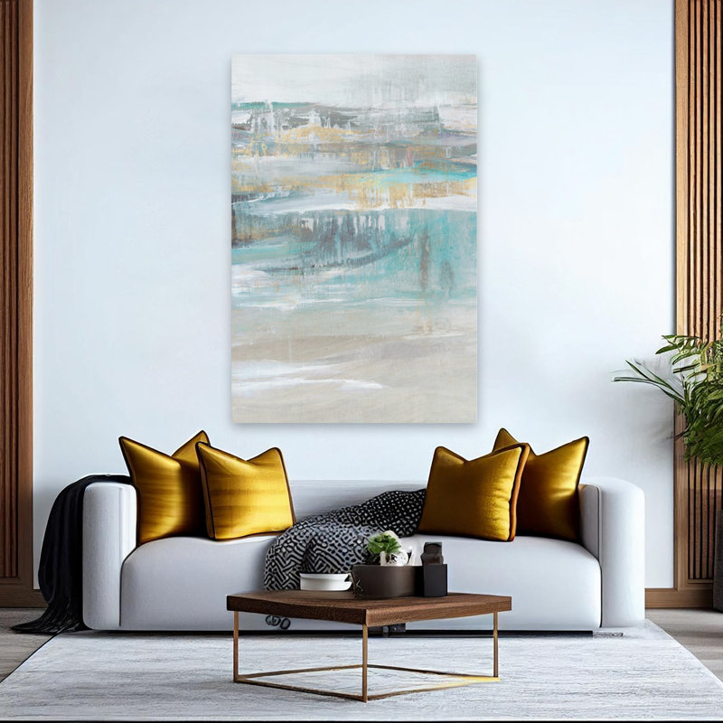 «Living In A Transient Dream I», art abstrait de la terre et du paysage marin, art moderne, océan, art côtier