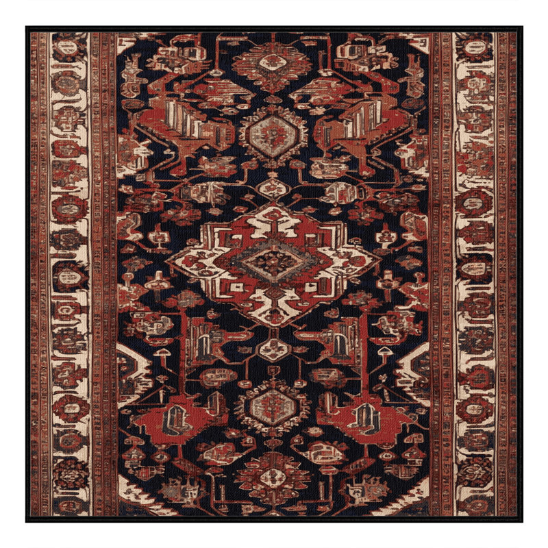 Tapis brun lavable à la machine, Carré 6 pi