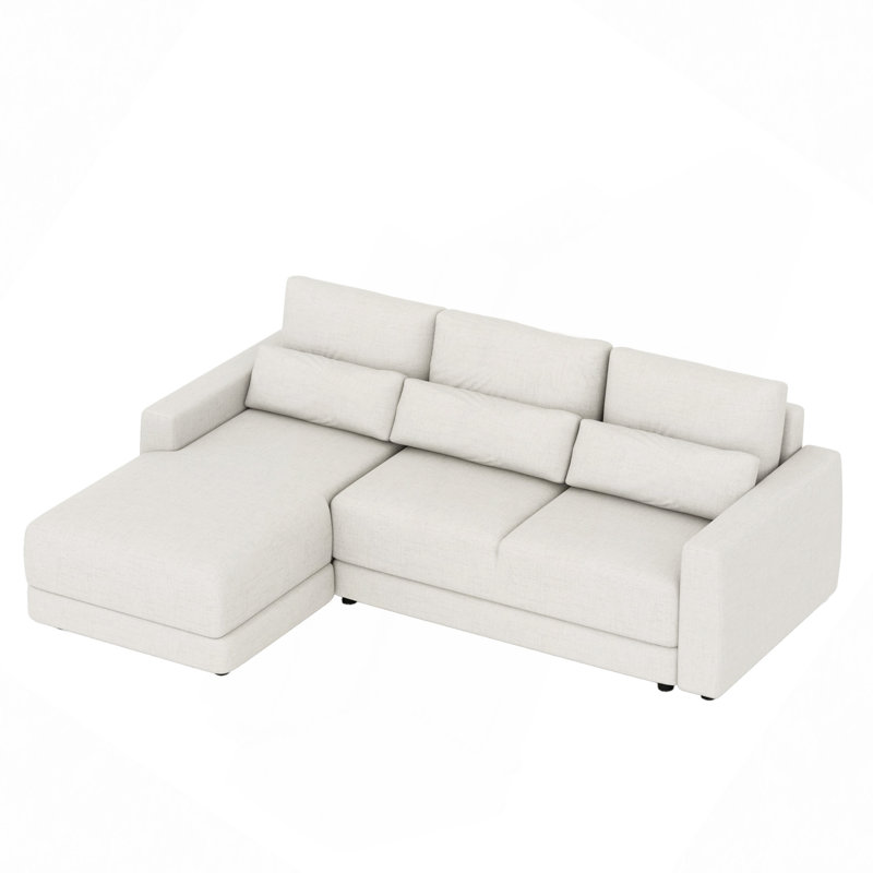 Canapé modulaire, canapé modulaire en L avec coussins de dossier amovibles et 3 coussins pour les salons, les bureaux et les appartements