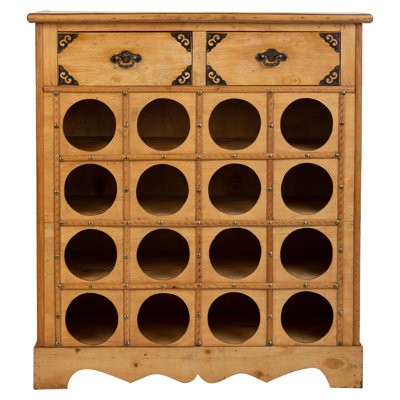 Paulikens Solid Wood Wine Bottle & Glass Rack in Black