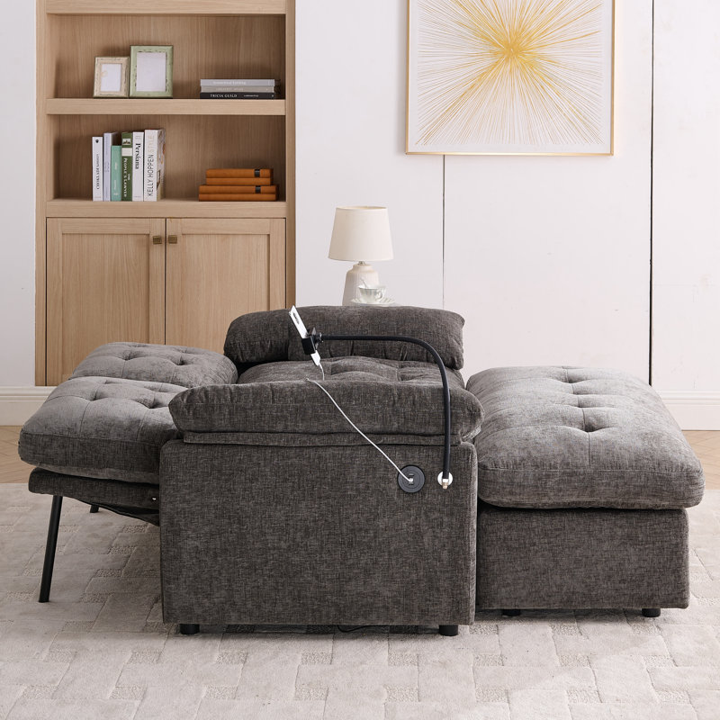Fauteuil de loisir, fauteuil inclinable double, Gris