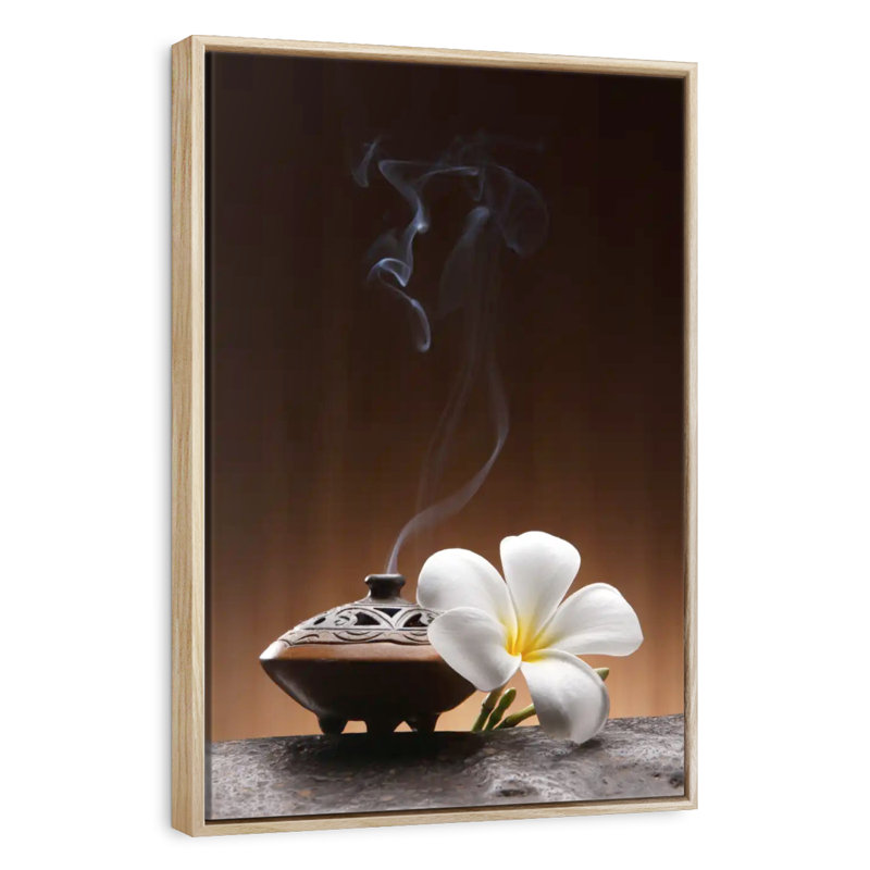 Aromatherapy Incense Spa, Floating Frame Natural Wood, 9" x 13"