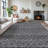 Washable Rugs - Long Hallway Rug Low Pile Rug with Non Slip Backing Floor Mat Moroccan Indoor Carpet for Kitchen Bedroom Entryway Black-1119140874