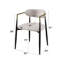 Ensemble de 2 chaises d'appoint en lin beige et finition noire