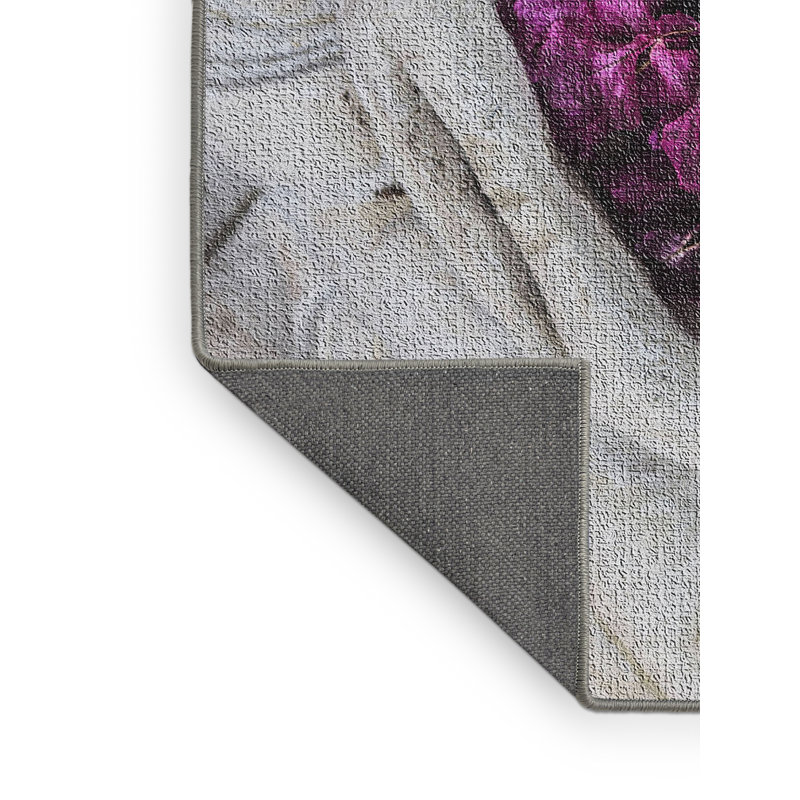 Tapis gris Meditation and Calming Moments 21, Rectangle 5 pi x 7 pi