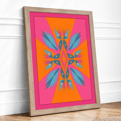 Ornamental Abstract Figure Maximalist - Framed Print