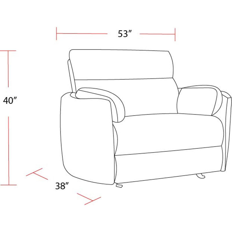 Bre Extra Wide Power Glider Recliner with Round Arms, Mega Grey Corduroy
