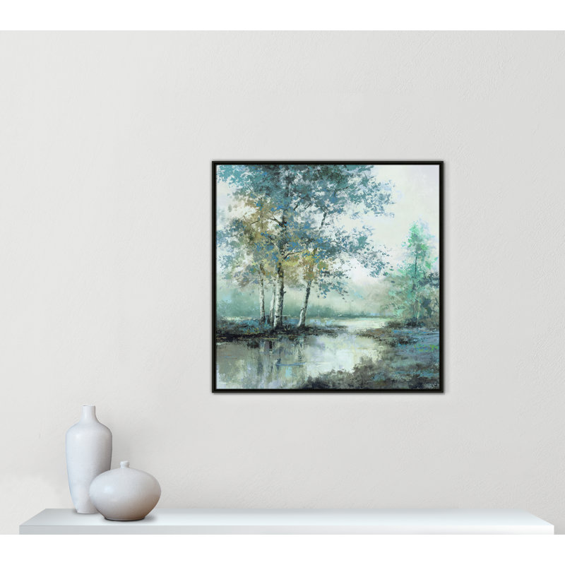 Spring's Grace II - Square Version Print par T.C. Chiu, H 37,5 po x l 37,5 po, Espresso