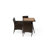 Outdoor 5-Piece PE Rattan & Acacia Wood Dining Set