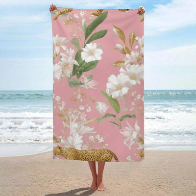 Grande serviette de plage compacte sans sable, à séchage rapide, 60 x 80 po et un sac en toile avec la même serviette de plage imprimée sera offert en cadeau