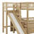 Twin Over Twin Wood Bunk Bed With Storage Staircase, Slide And 2 Drawers For Kids, Boys, Girls, Small Rooms-413838834