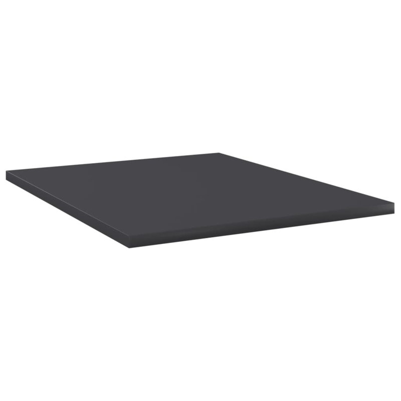 Bookshelf Boards 8 pcs Engineered Wood, Grey, (8 Shelves) 0.59" H x 15.75" W x 19.69" D