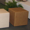 Dots Outdoor Ottoman, Cognac
