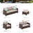 Salem 9 - Person Outdoor Wicker Patio Conversation Furniture Set with Fire Pit Table-87074393-87292170