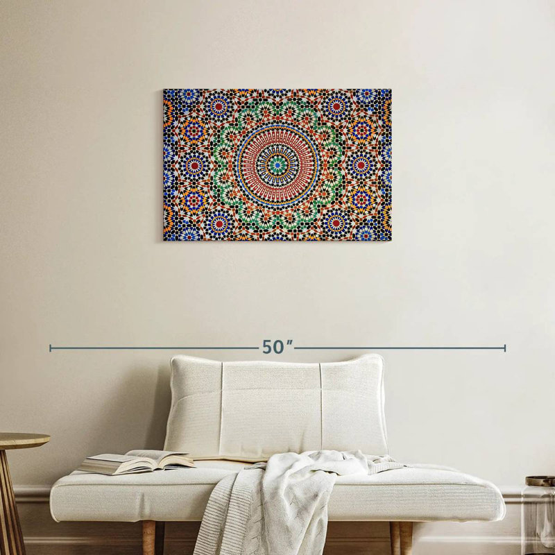 Mosaïque marocaine traditionnelle Kerner, H 20 po x l 30 po