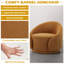 Fauteuil demi-tonneau pivotant rembourré Aunna-198877771