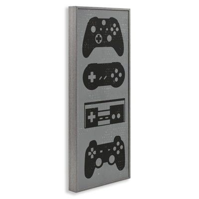 Vintage Video Game Controllers Giclee Art by Daphne Polselli