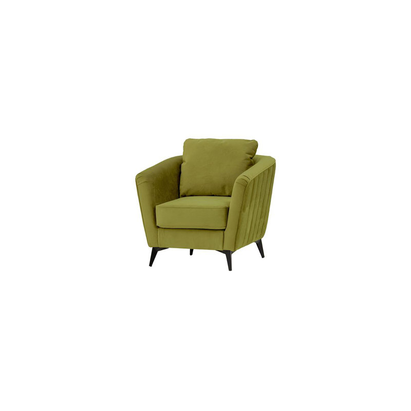 Upholstered Armchair, Olive
