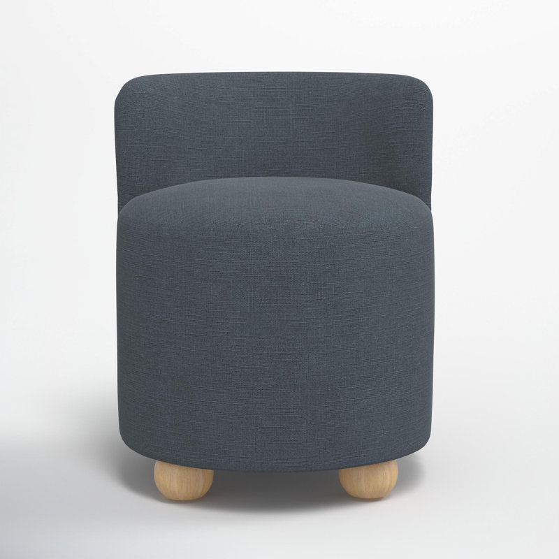 Andi Vanity Chair, Classic Navy Linen
