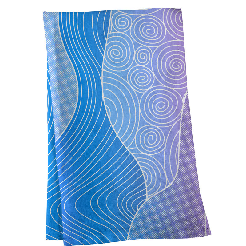Tea Towel Kitchen Towel, Cotton Twill, Blue/Purple