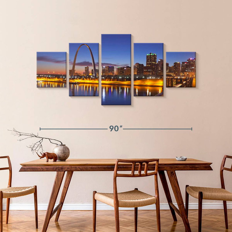 St. Louis Blue Hour, H 42 po x l 92 po
