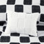 Édredon double à carreaux, 2 taies décoratives, coussins décoratifs, couvre-oreillers et rembourrage lavables à la machine, nettoyer les taches, comprimé, repasser à la vapeur nécessaire, textile-120252347