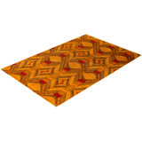 Overdyed Hand-Knotted Wool Modern-Contemporary Red Area Rug 6' 1" x 9' 2"