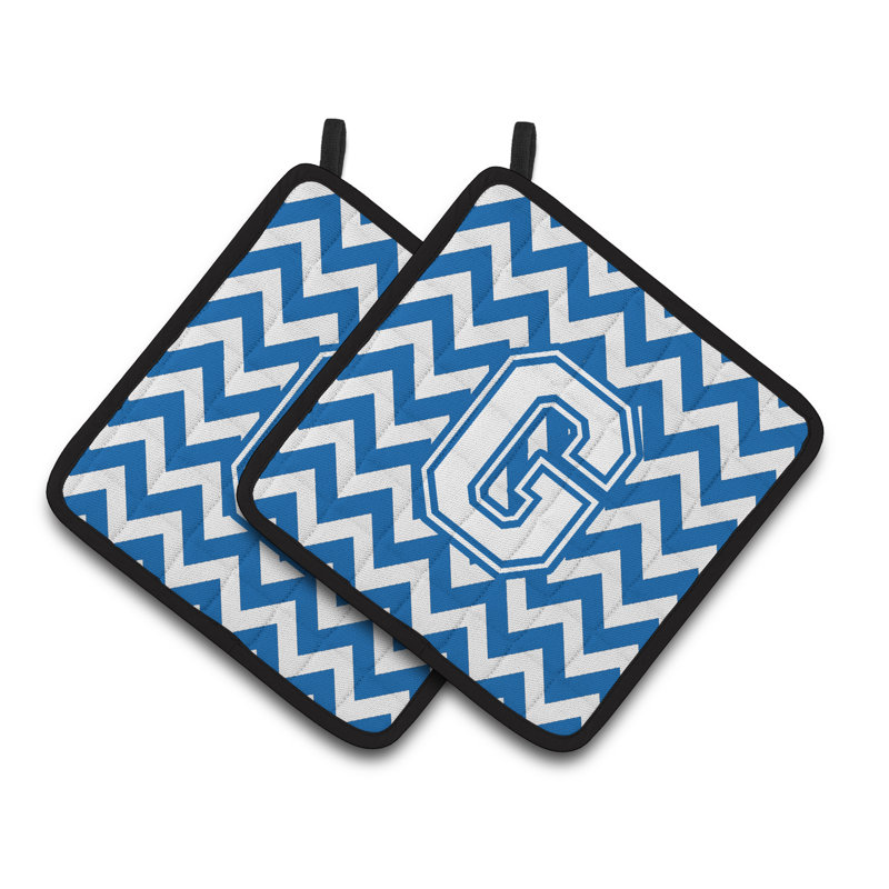 Poignée à chevrons, G, Blanc / bleu