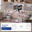 Bureau d'ordinateur en forme de L de 43 pouces avec tablettes réversibles de rangement latérales, petit bureau d'angle pour petit bureau à domicile, bureau d'écriture pour bureau pour chambre à coucher, rose avec pieds blancs