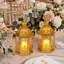 Ensemble de lanternes décoratives rétro H 9,5 po (métal brossé doré)-1634853791-1640363891