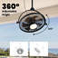 Ventilateur de plafond étanche 22 "étanche IP65 22" avec éclairage à DEL et télécommande