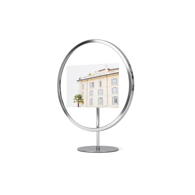 Présentoir photo Infinity, cadre photo flottant pour bureau ou mur, Noir, 4 po x 6 po