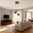 Triple-head Smoke Gray Glass Pendant Light - Adjustable Length / E26 Base / Wall Switch