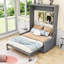 Lit escamotable en bois avec coussin-106445658-106445657
