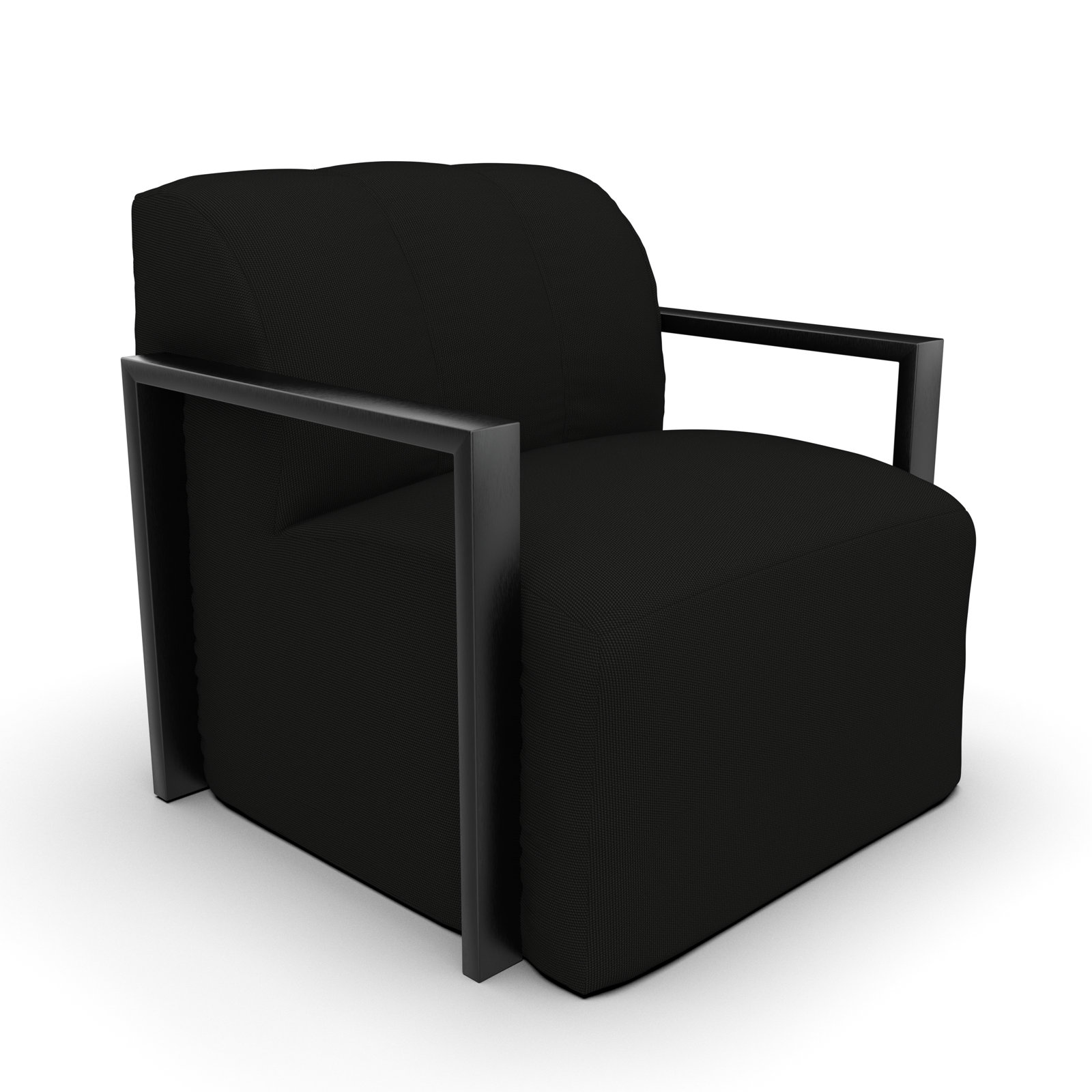 Praia Sunbrella® Patio Chair With Aluminum Arms, Black