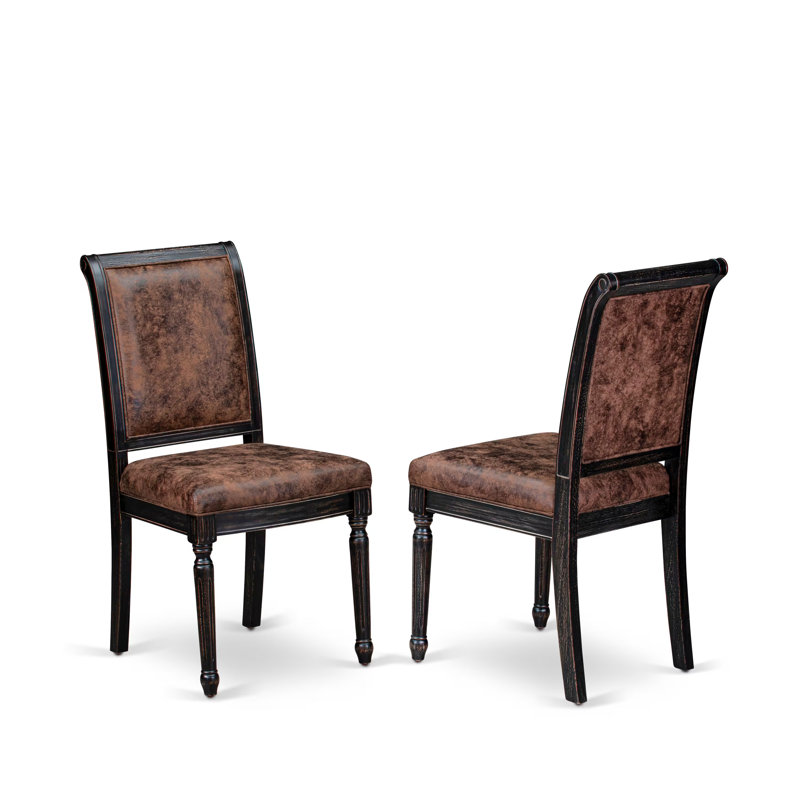 Cet ensemble de salle à manger moderne 5 pièces se compose d'une table ronde moderne et de 4 chaises en polyester à haut dossier, finition sablée.