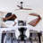 52 Inch Ceiling Fan With Lights And Remote Control, Reversible Dc Motor, 3 Solid Wood Blades, Indoor Ceiling Fan For Bedroom, Living Room, Dining Room