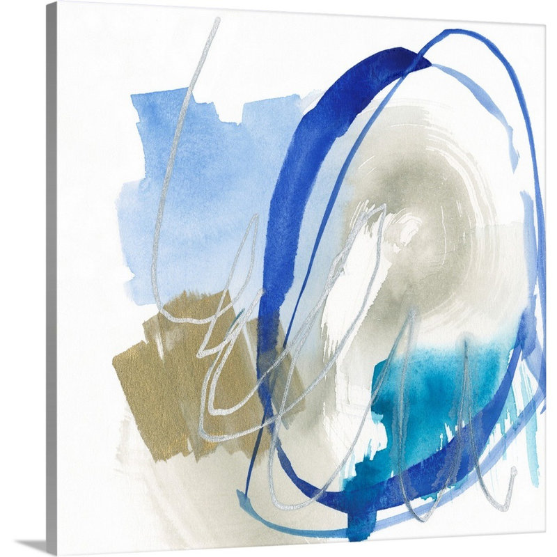 Cobalt Surround II par Jennifer Goldberger - reproduction d'art, Toile tendue, H 16 po x l 16 po x P 1,25 po