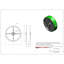 Poly vert sur roue en fonte
