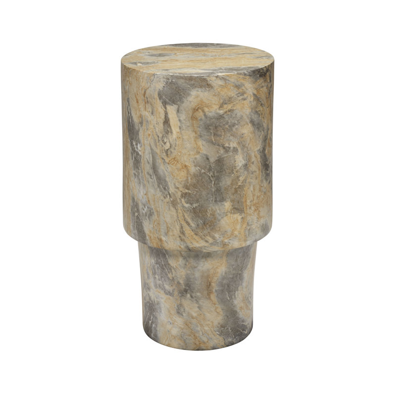 St. Germain Drink Table, Marbled Beige, Marbled Grey