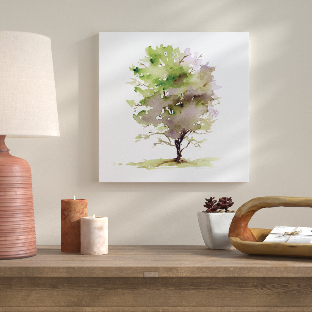 Ebern Designs 'Tree' Rectangle Painting Print Wrapped on Canvas | Wayfair