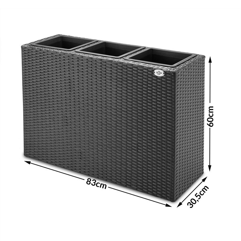 Iliana Handmade Planter Box, Black
