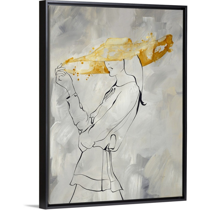 « new mode plate ii », peinture sur toile, H 25,7 po x l 19,7 po x p 1,75 po, Cadre flottant noir