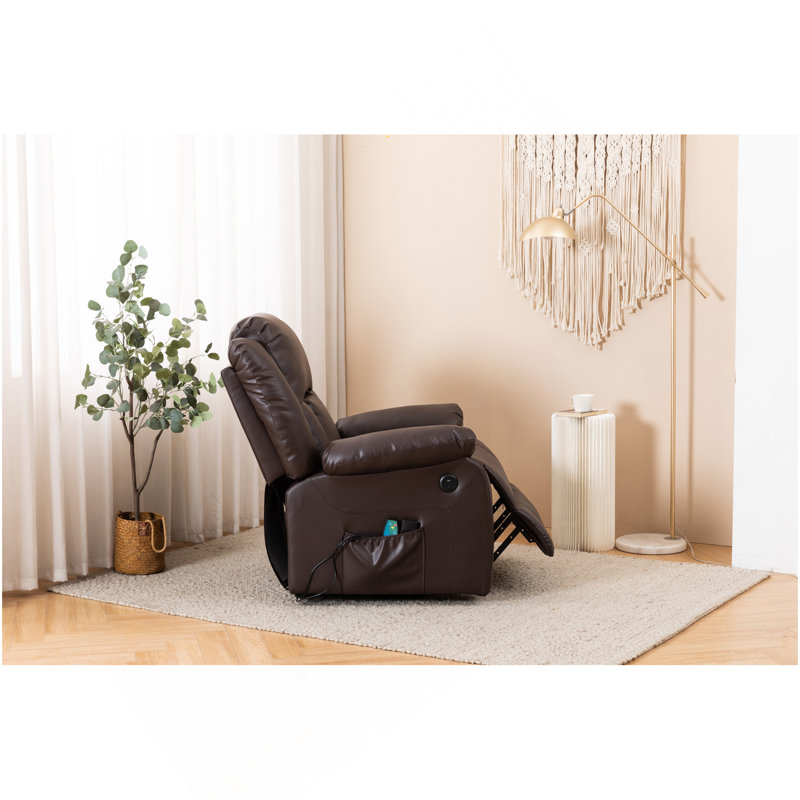 Fauteuil inclinable électrique de massage, fauteuil inclinable en cuir PU