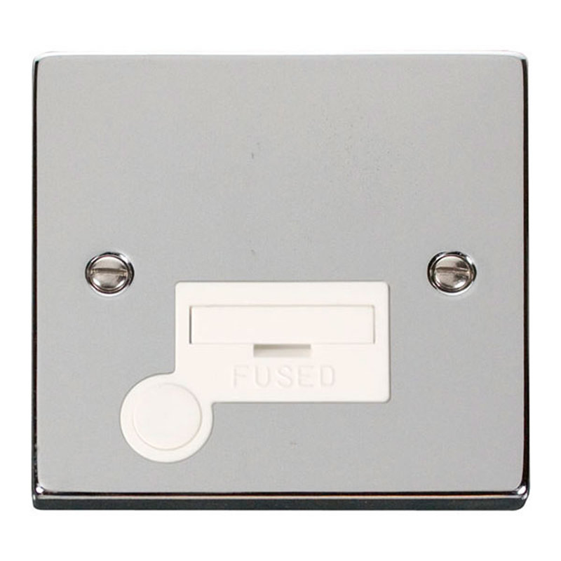 Polished Chrome 13A Fused Connection Unit With Flex