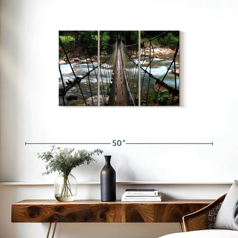 Lilie Steep Rope Bridge, 20" H x 33" W